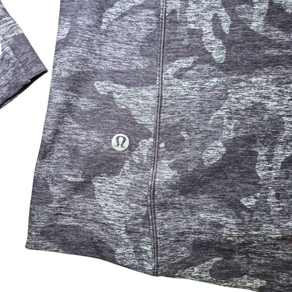 Lululemon Warm Stabilizer 1/2 Zip Hoodie - Incognito Camo HTR Black - Picture 12 of 14